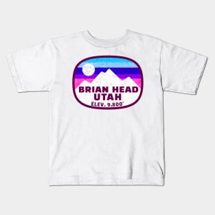 Ski Brian Head Utah Skiing Winter Sports Snowboarding Kids T-Shirt